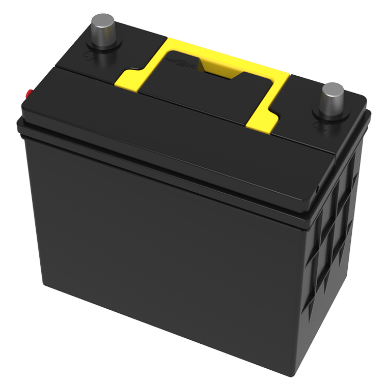Eksempel på lavspændingsbatteri (blysyre)