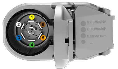 Image showing the built-in 7-pin wiring connector .