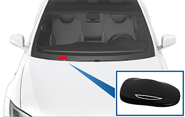 the key fob sensor on the windshield