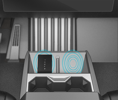 Key card with concentric circles on center console